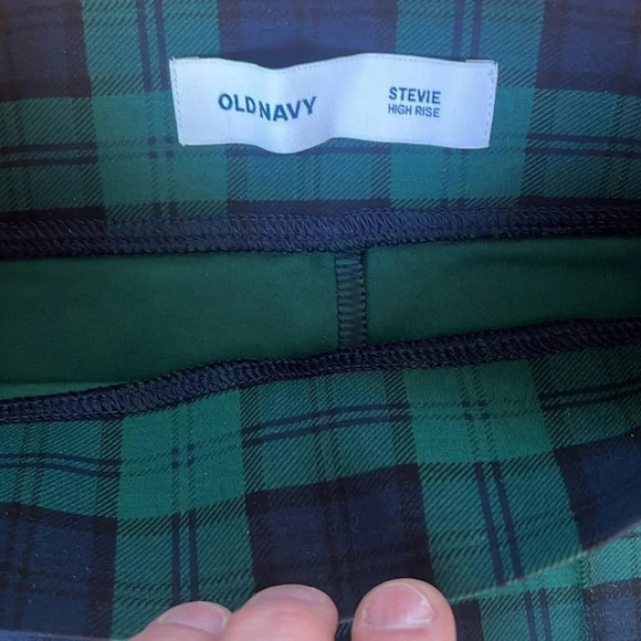 Old Navy Women's Stevie Ponte Knit Stretch Pants Leggings Blackwatch Plaid XS - Picture 2 of 4